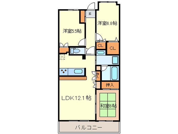 レジディア泉の物件間取画像